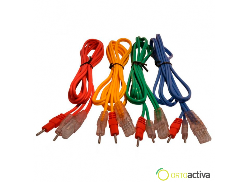 CABLES PARA COMPEX CONEXION BANANA 8 PIN (JUEGO DE 4 unid.) REF. 681400L