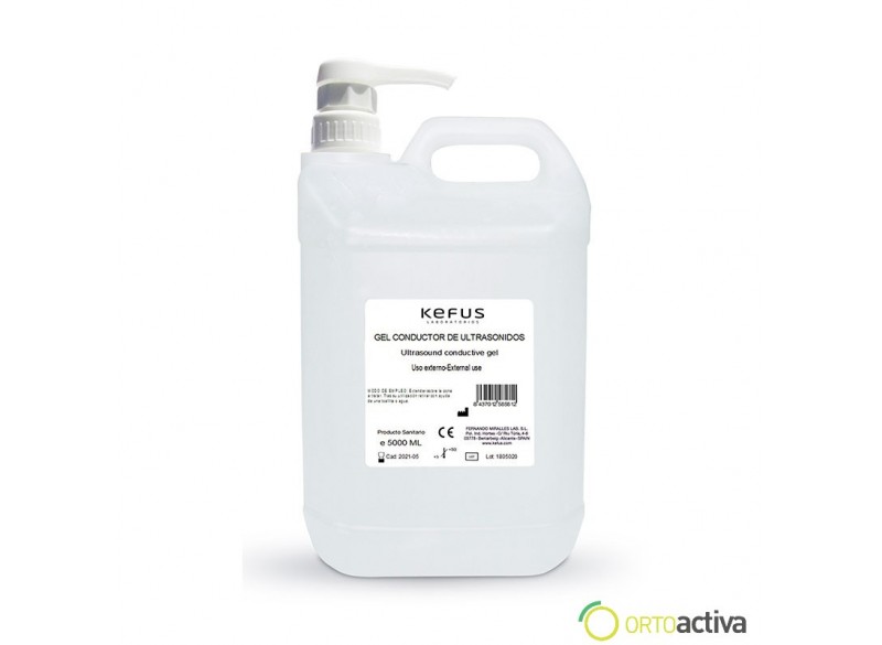 GEL ULTRASONIDOS 5000 ml. TRANSPARENTE KEFUS (garrafa rigida)