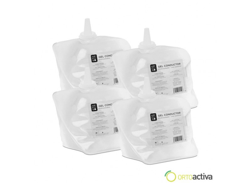 GEL ULTRASONIDOS 5000 ml. TRANSPARENTE KEFUS PACK 4 GARRAFA FLEXIBLE