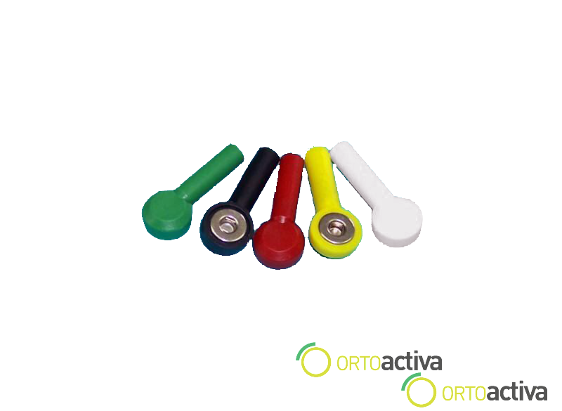 ADAPTADOR BOTON DE ECG PARA ELECTRODOS 4 mm. AMARILLO REF. 9911308