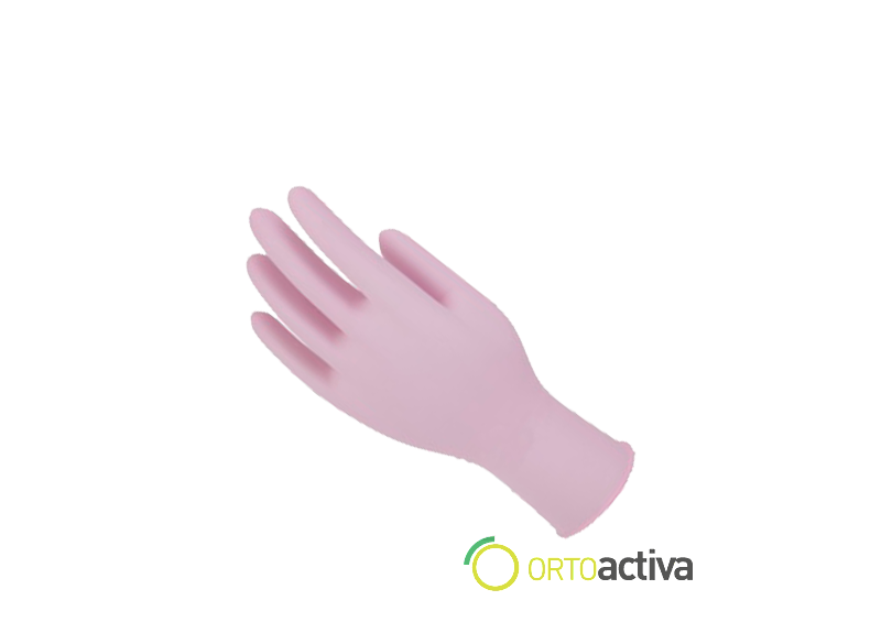 GUANTES NITRILO ROSA SIN POLVO