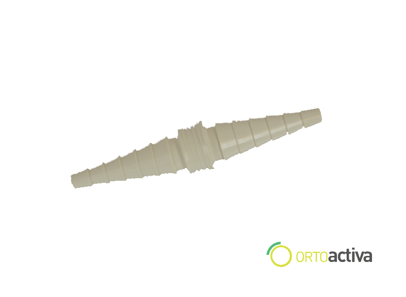 CONECTOR UNIVERSAL BICONICO RECTO (ABS). Ø ext. mm. 6,5–15 (30 unid.)